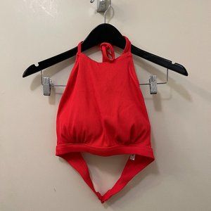 Rib-Knit Halter Bikini Swim Top for Women